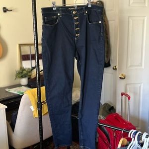 MICHAEL KORS SELMA SKINNY HIGH WAISTED DARK WASH JEANS